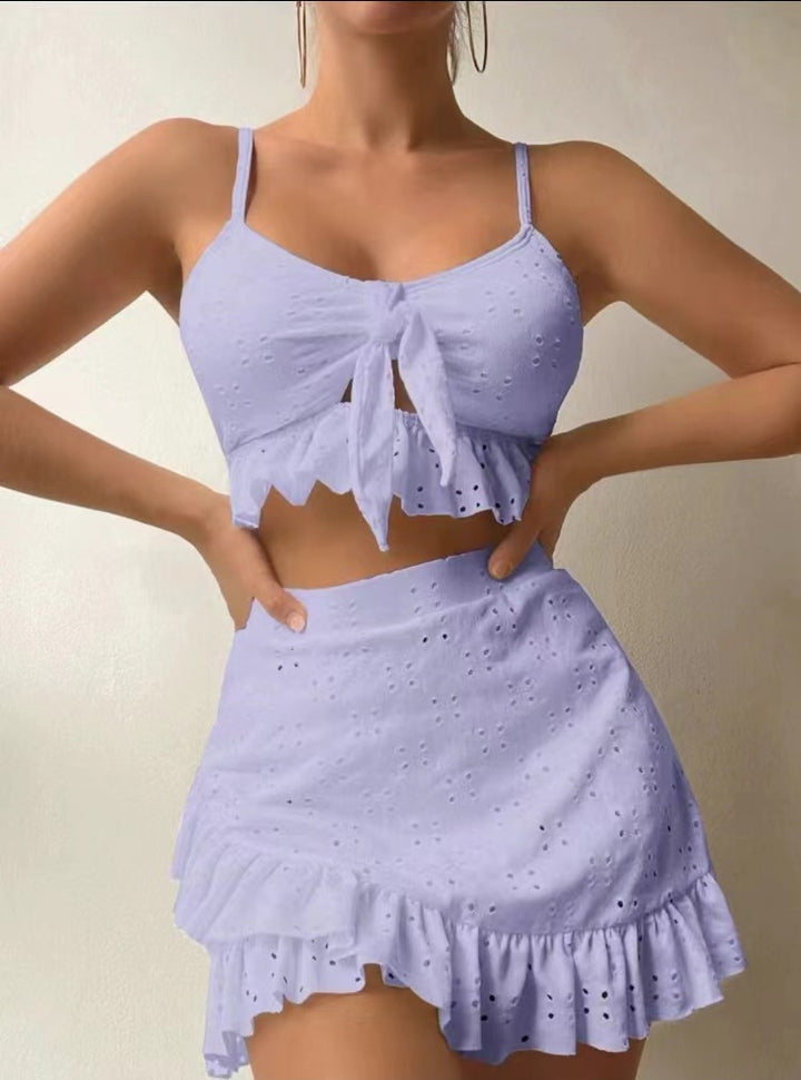 Damen Crop-Top und Rock Set Drune