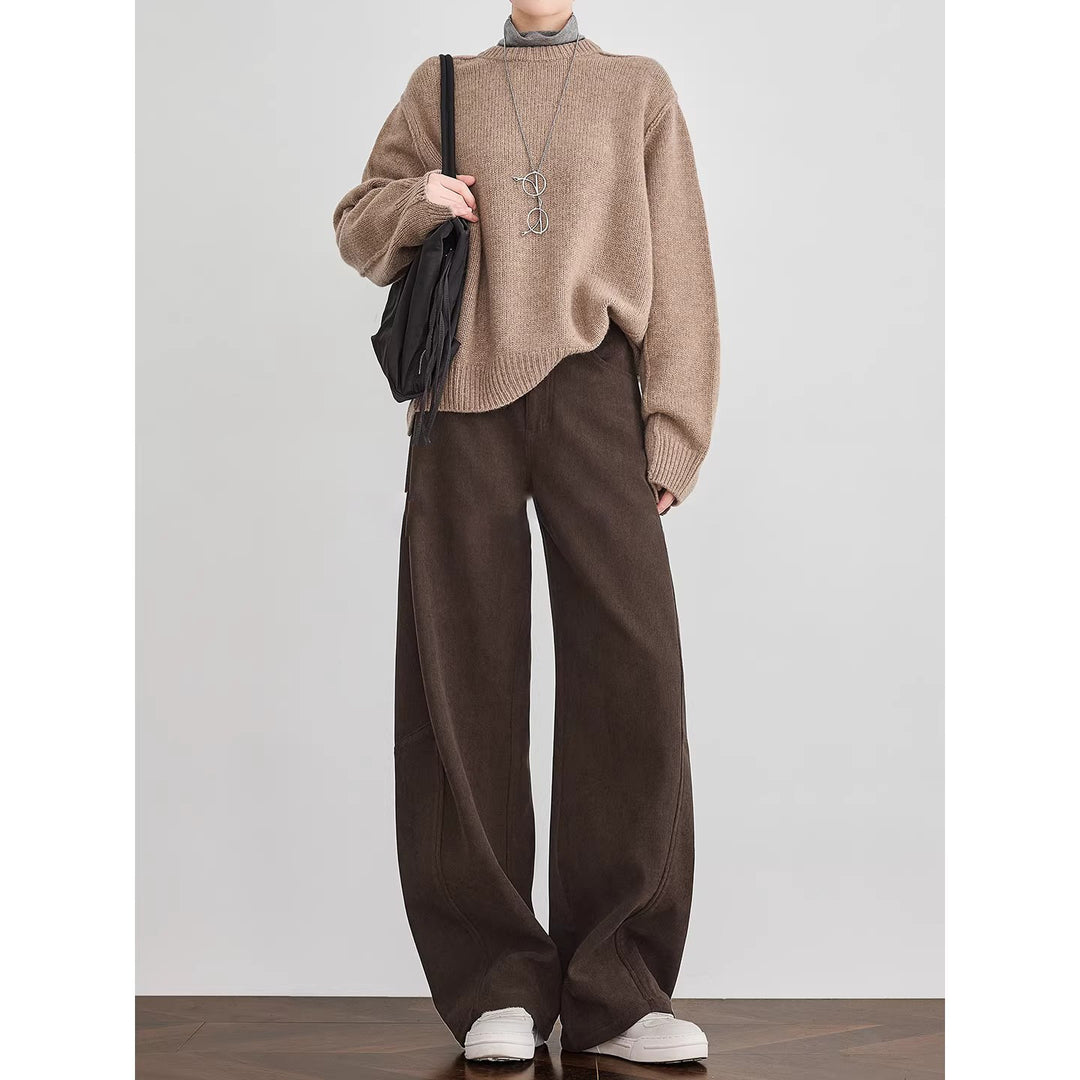 Damen Bequeme und elegante weite Cordhose Drune