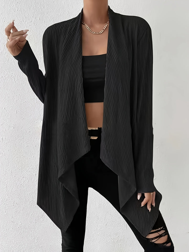 Damen Drapierte Langjacke aus atmungsaktivem Material mit modernem Schnitt Drune