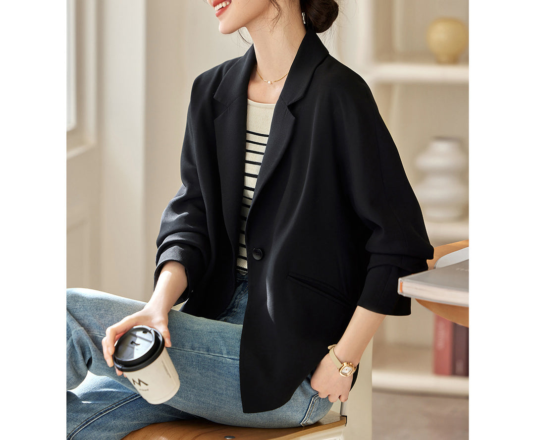 Damen Elegante oversized Blazerjacke Drune
