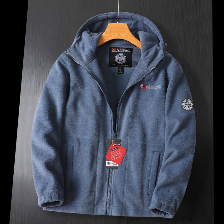 Herren Fleecejacke mit hohem Kragen und praktischen Taschen Drune