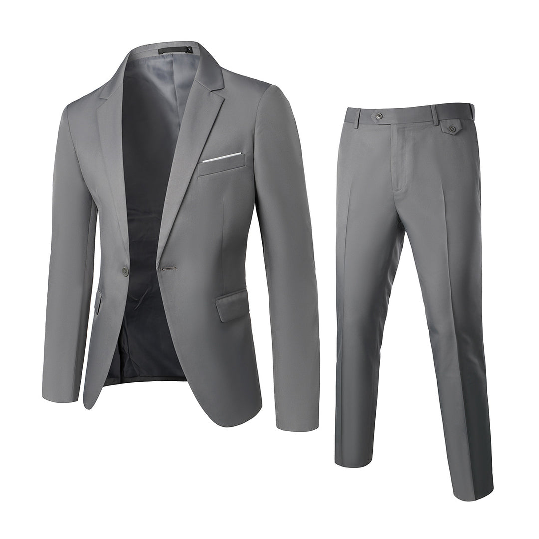 Herren Zweiteiliger Slim-Fit Anzugset mit tailliertem Sakko und schmaler Anzughose Drune