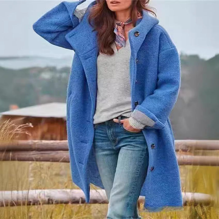 Damen Oversized Wollmantel Drune