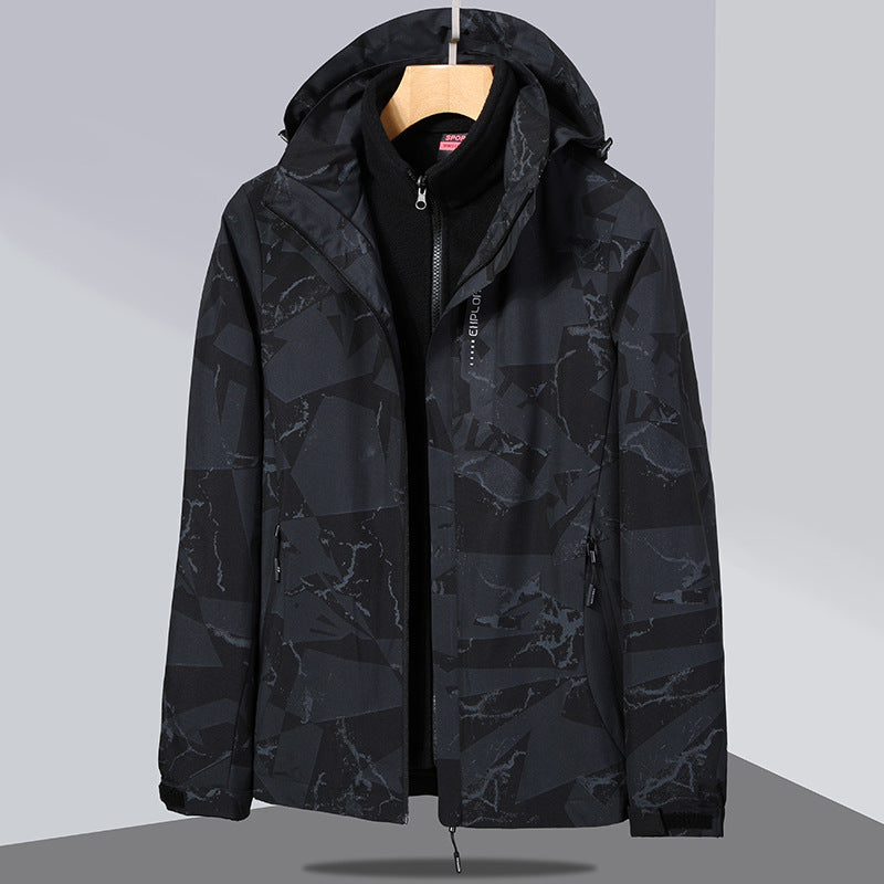 Damen zweilagige Softshelljacke mit abnehmbarer Fleece-Innenjacke und Kapuze Drune
