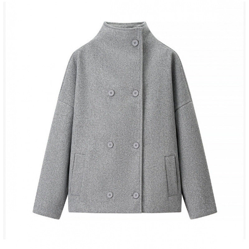 Drune | Trenchcoat Kurz Übergröße Wolltrenchcoat Damenjacke