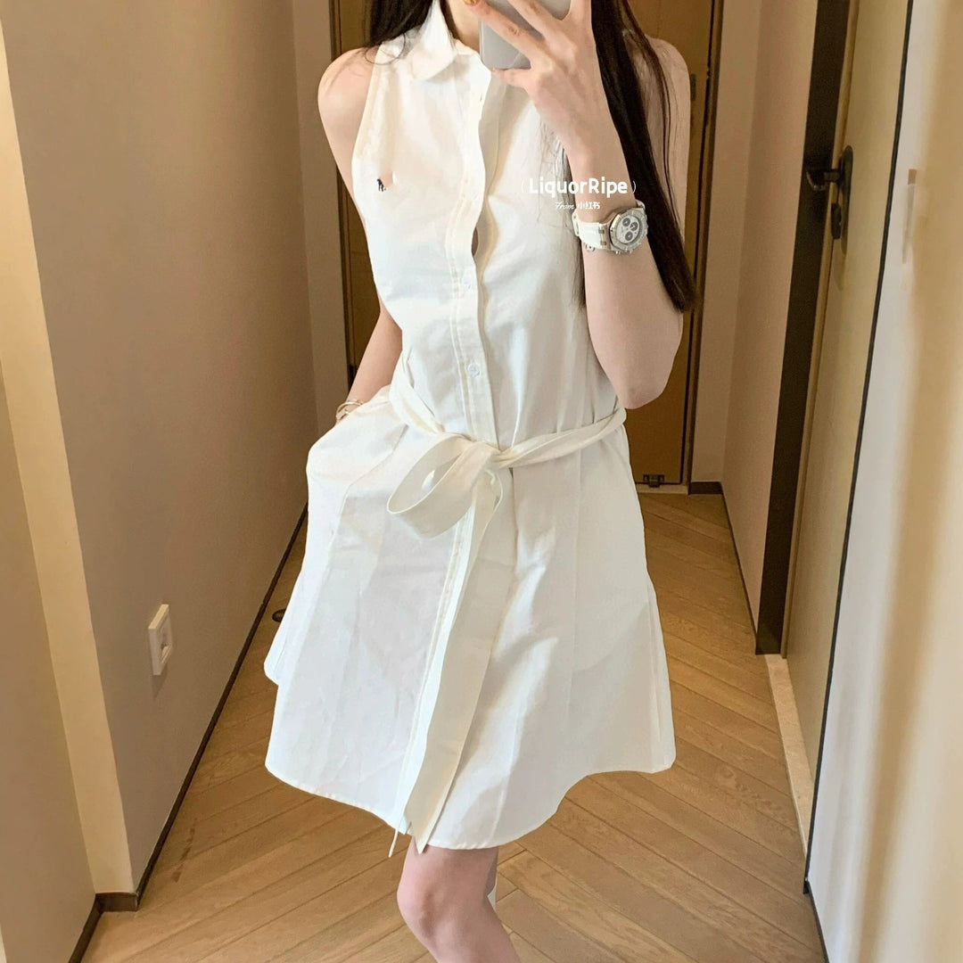 Damen Sommerliches Knoten-Kleid Drune