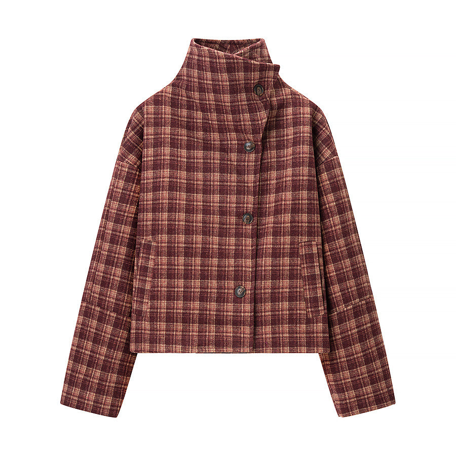 Damen Modische Karojacke im angesagten Oversized-Schnitt Drune