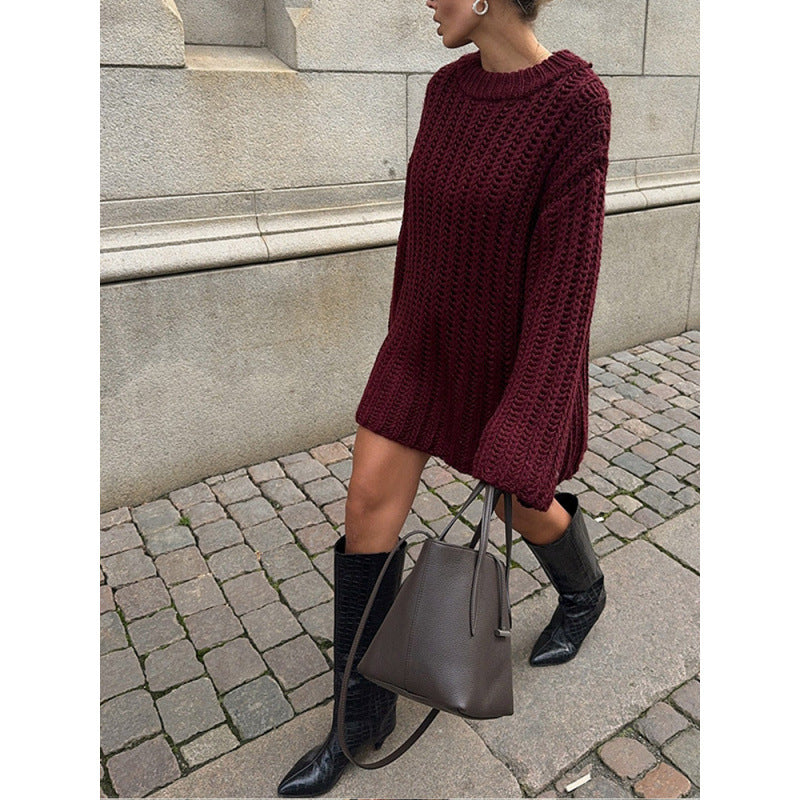 Damen Oversized Strickpullover Drune