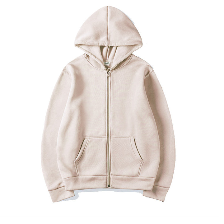 Damen Sportlicher Kapuzenpullover mit durchgehendem Reißverschluss und Tasche Drune