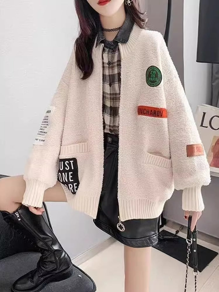 Damen Gemütlicher Oversized Cardigan Drune