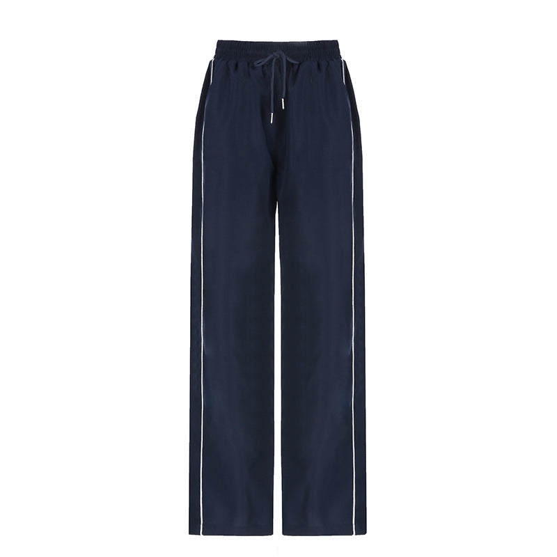 Damen Bequeme Freizeithose mit hohem Bund und Seitenschlitzen Drune