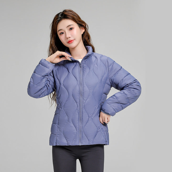 Damen gesteppte Thermo-Kapuzenjacke mit diamantförmiger Steppung Drune