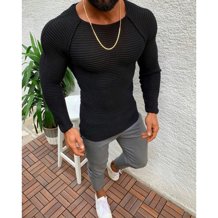 Herren modischer Strickpullover mit strukturiertem Design Drune