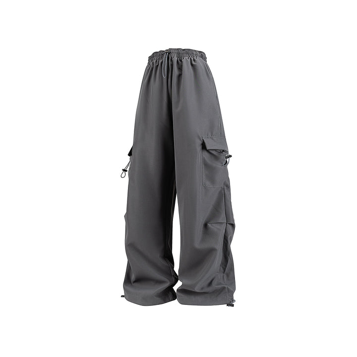 Herren Weite technische Cargo‑Hose mit Tunnelzugbund, Mehrfachtaschen und Kordelzugabschluss Drune