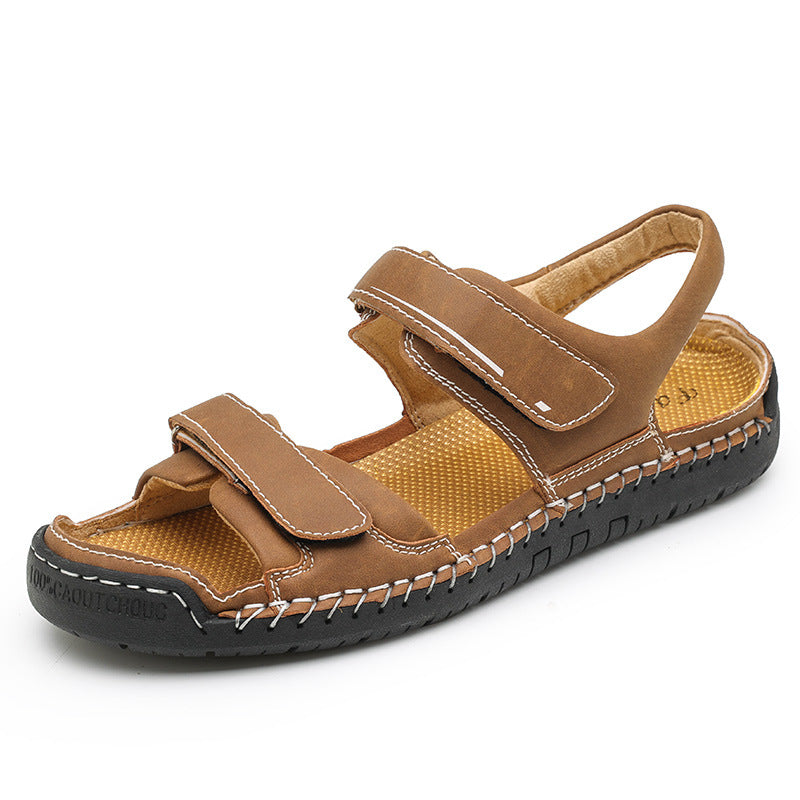 Herren Atmungsaktive Veloursleder-Sandalen mit verstellbarem Riemen Drune