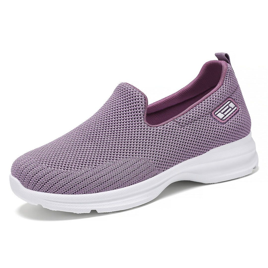 Damen nan nahtloser Strick-Slip-On Walking-Sneaker mit ergonomischer Memory-Fußbett-Einlage Drune