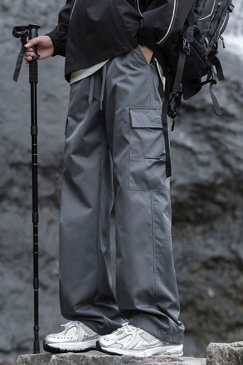 Herren Oversized Outdoor‑Cargohose mit Zugbund, großen Klapp‑ und Utility‑Taschen Drune