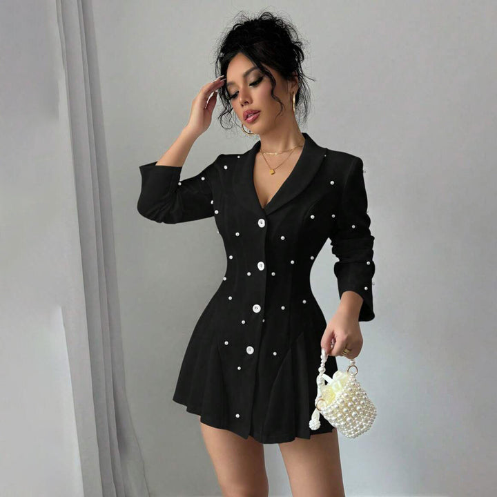 Damen eleganter Blazer-Kleid Drune