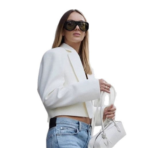 Damen Cropped Blazer mit scharfen Schultern und eleganter Silhouette Drune