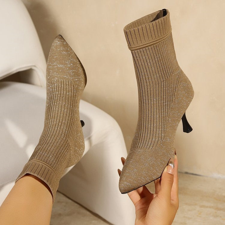 Damen Elegante Ankle Boots mit Glitzer-Details Drune