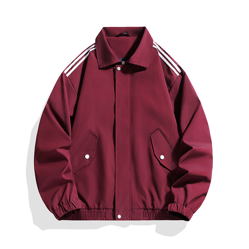 Herren Sportlich-urbane Oversize Bomberjacke mit geripptem Saum, Druckknopfblende & Schulterstreifen Drune