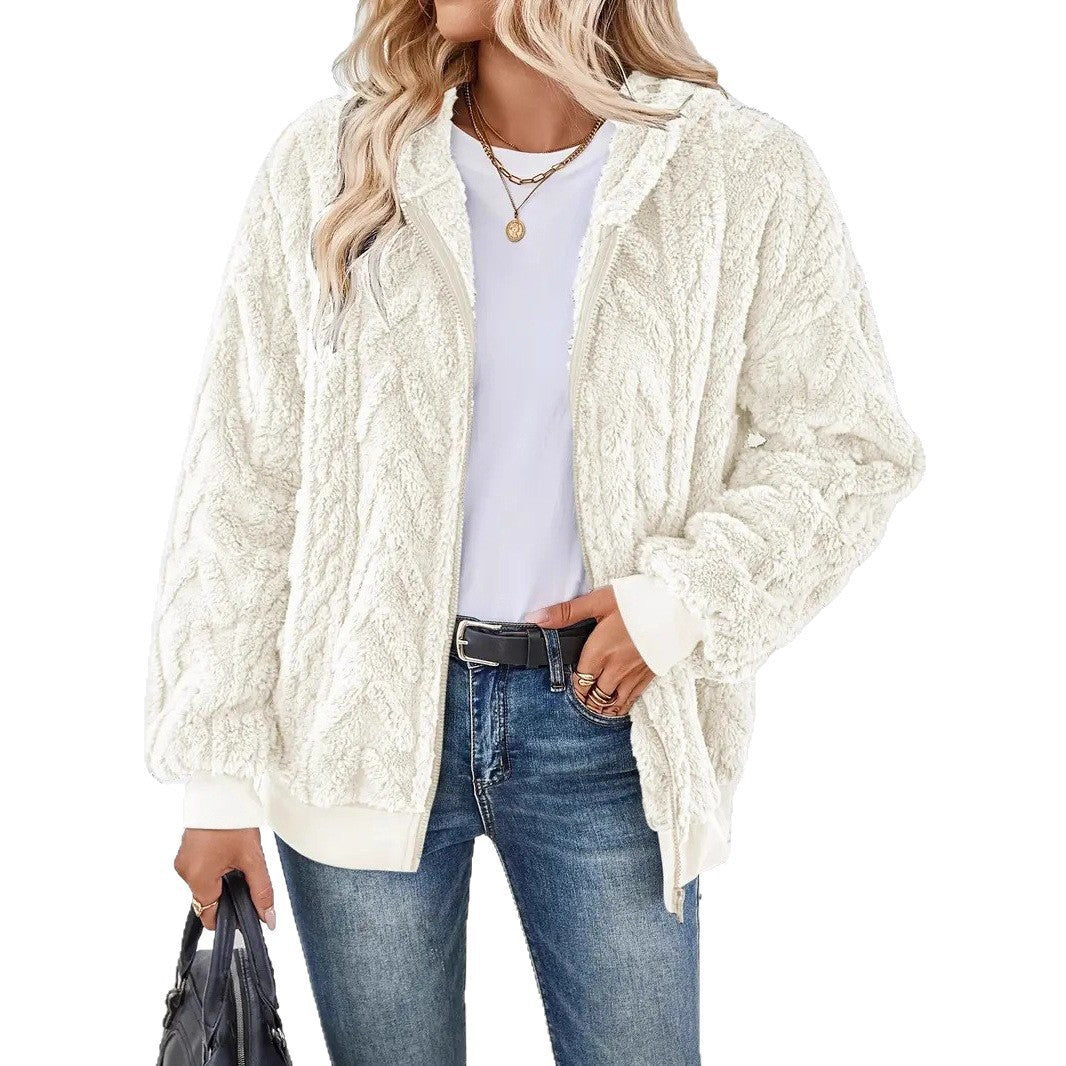 Damen Fleece-Jacke mit Struktur Drune