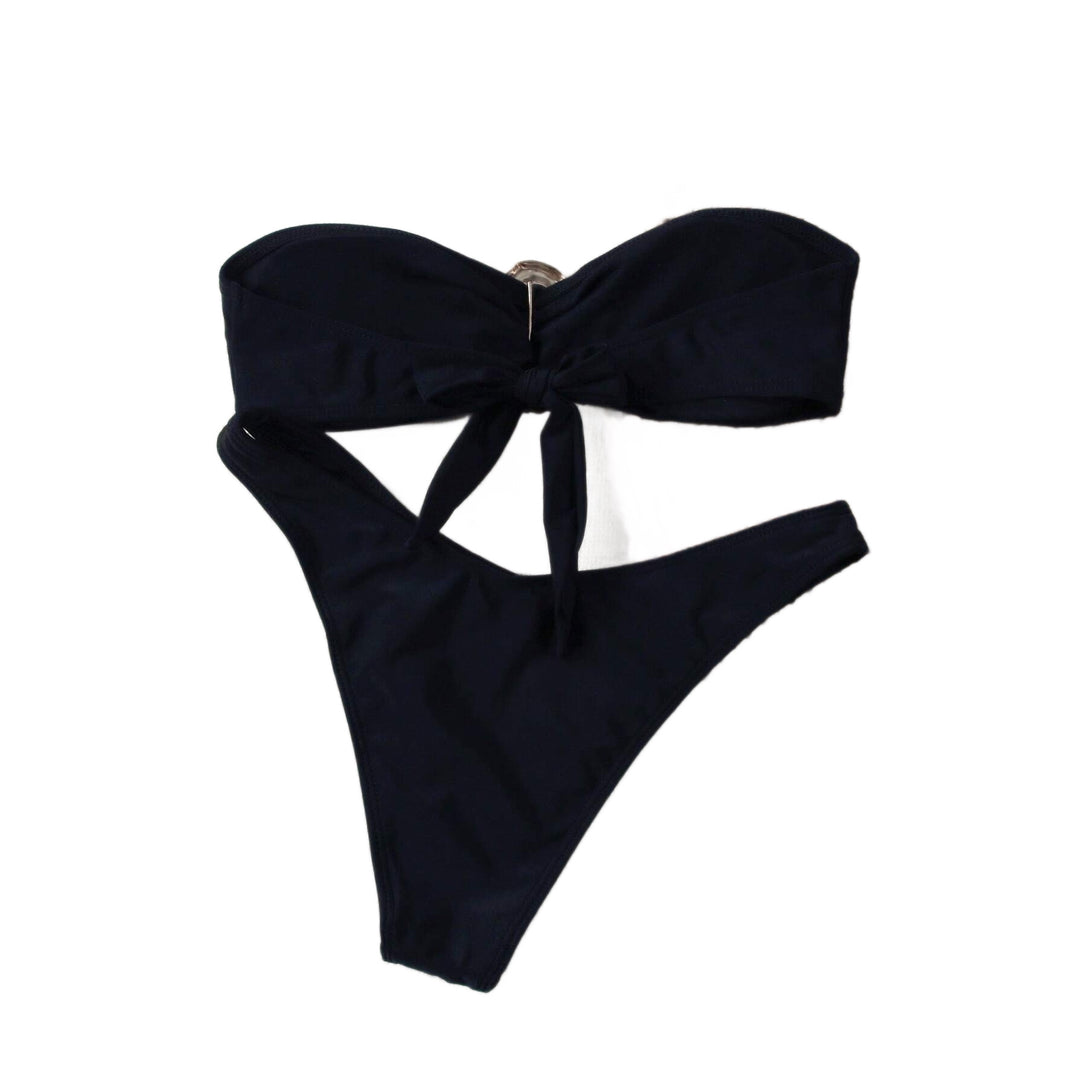 Damen Bikini-Set mit elegantem Bandeau-Oberteil und modischem Hosenumfang Drune
