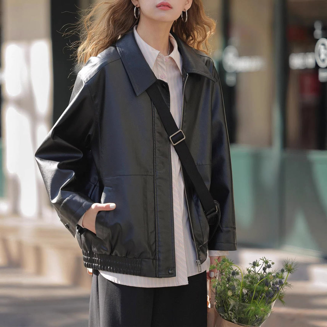 Damen Modische Übergangsjacke mit lockerer Passform Drune