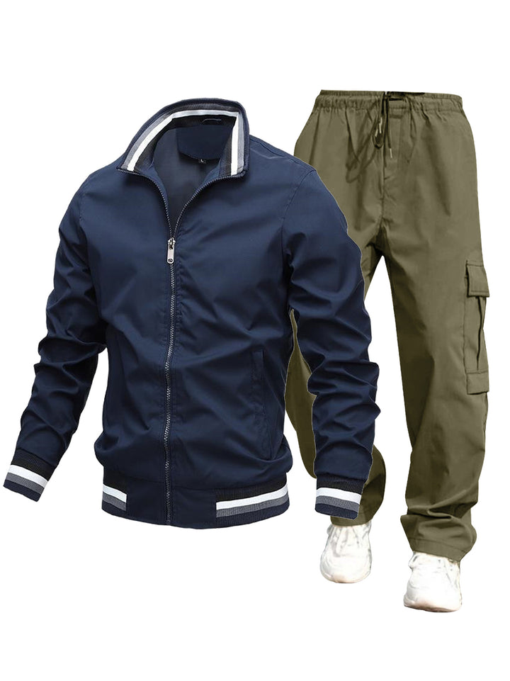 Herren Sportliche Jacke und Cargo-Hosen Drune
