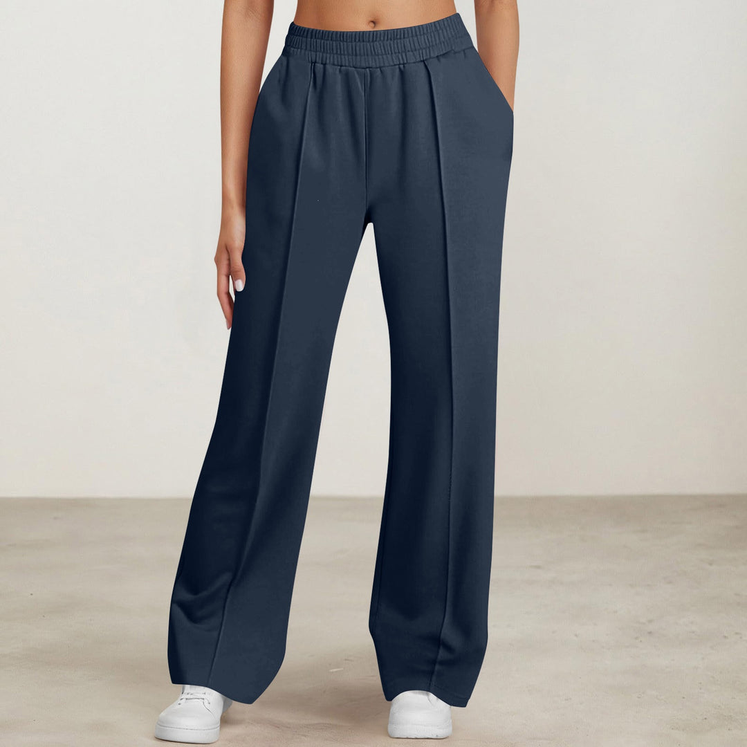 Damen nan elegante Bundfalten-Hose mit hohem Komfortbund, Bügelfalte und seitlichen Eingrifftaschen Drune