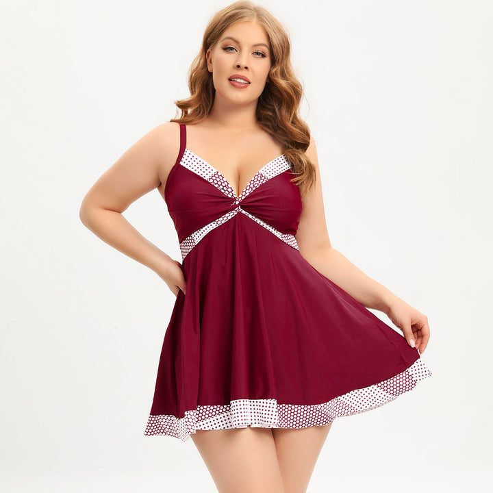 Damen lässiges Schwimmdress mit elegantem Knotendesign Drune