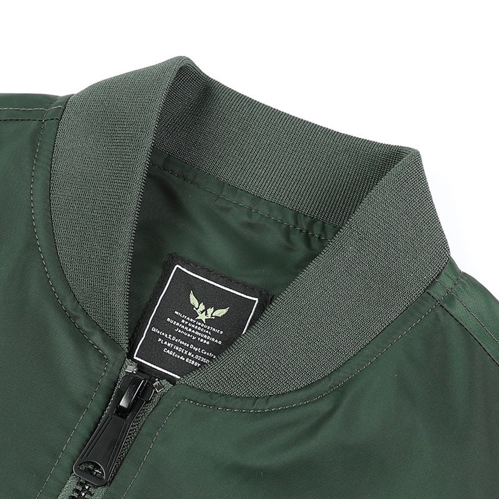 Herren Gefütterte Nylon-Bomberjacke mit Thermofutter und Ärmeltasche Drune