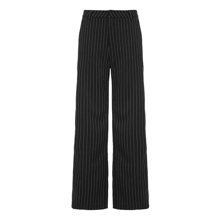 Damen ausgestelltes Bustier-Oberteil mit feinen Streifen und Knopfdetails Drune