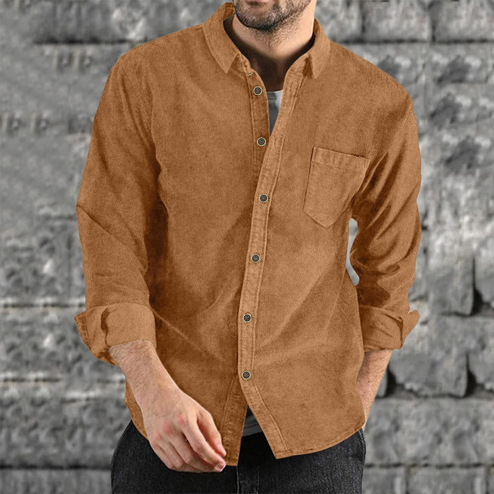 Herren Casual Cordhemd Drune