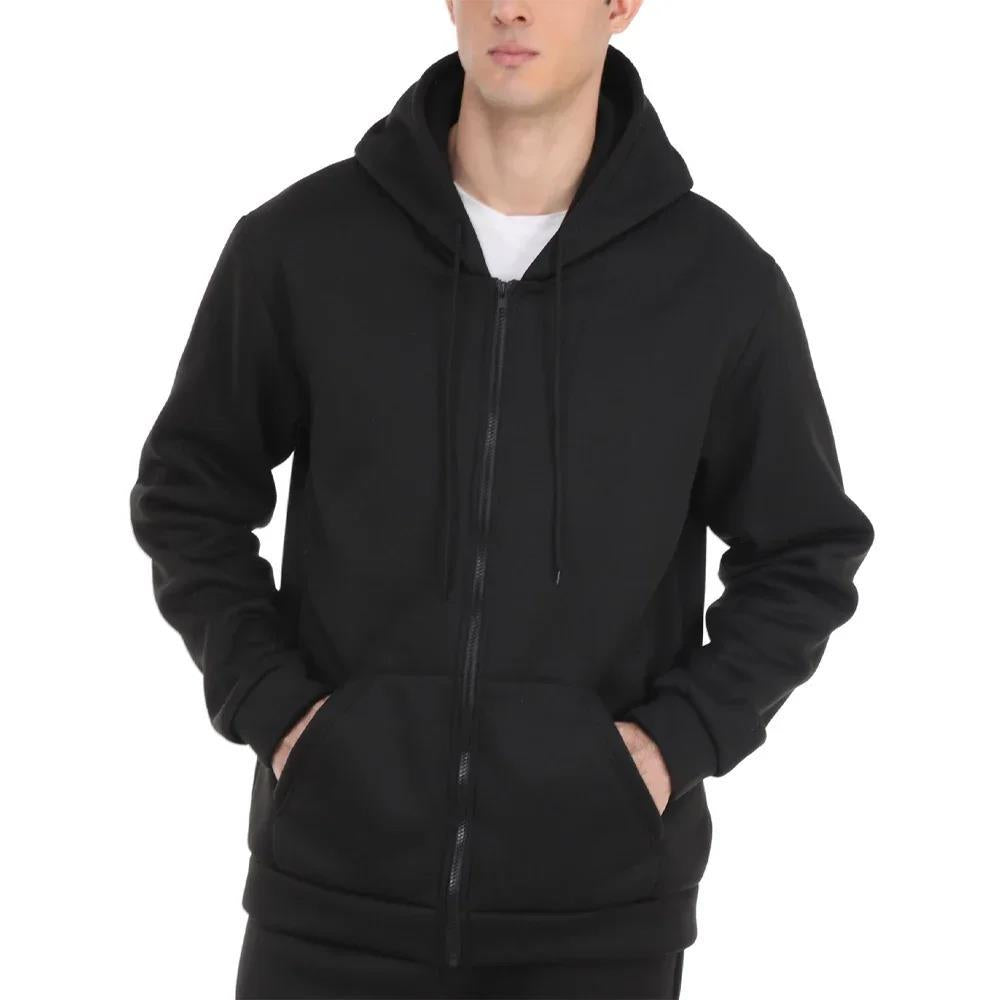 Unisex Zip-Hoodie mit verdecktem Reißverschluss, minimalistischer Silhouette und angerautem Innenfutter Drune