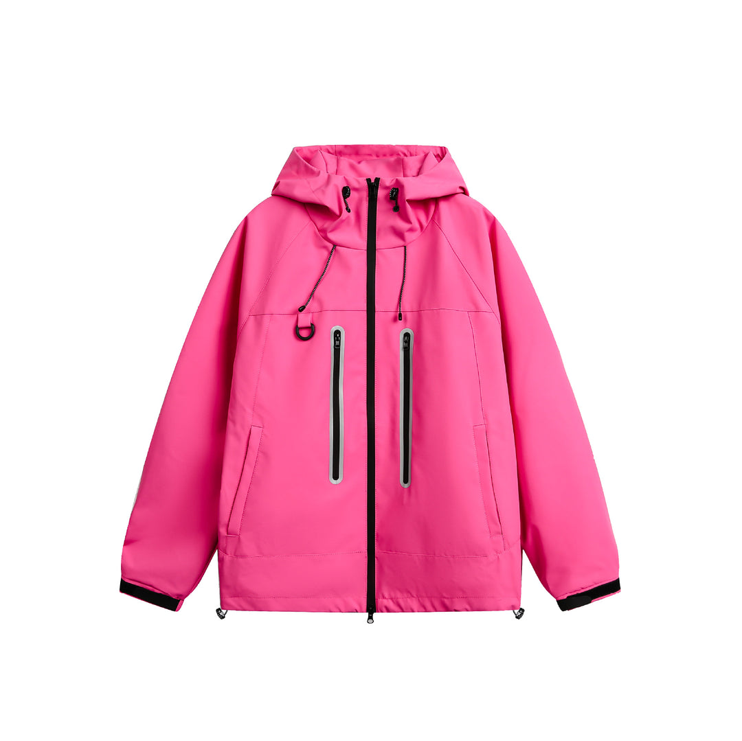 Damen Wasserdichte Parka-Jacke mit Kapuze und versiegelten Reißverschlüssen Drune