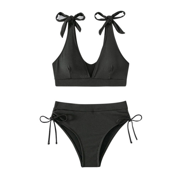Damen Hochtaillierter Bikini mit verstellbaren Trägern Drune