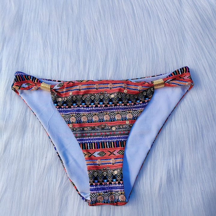 Damen Triangel-Bikini mit verspieltem Ethno-Muster Drune