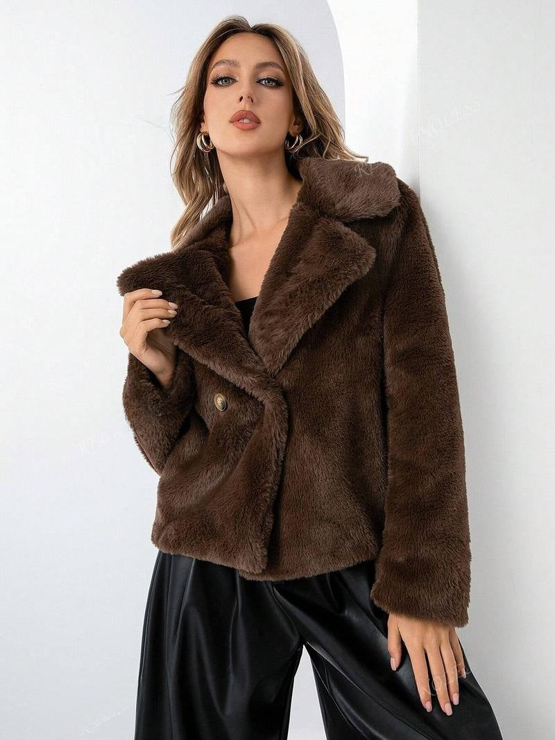 Damen Trendige und weiche Teddyjacke Drune