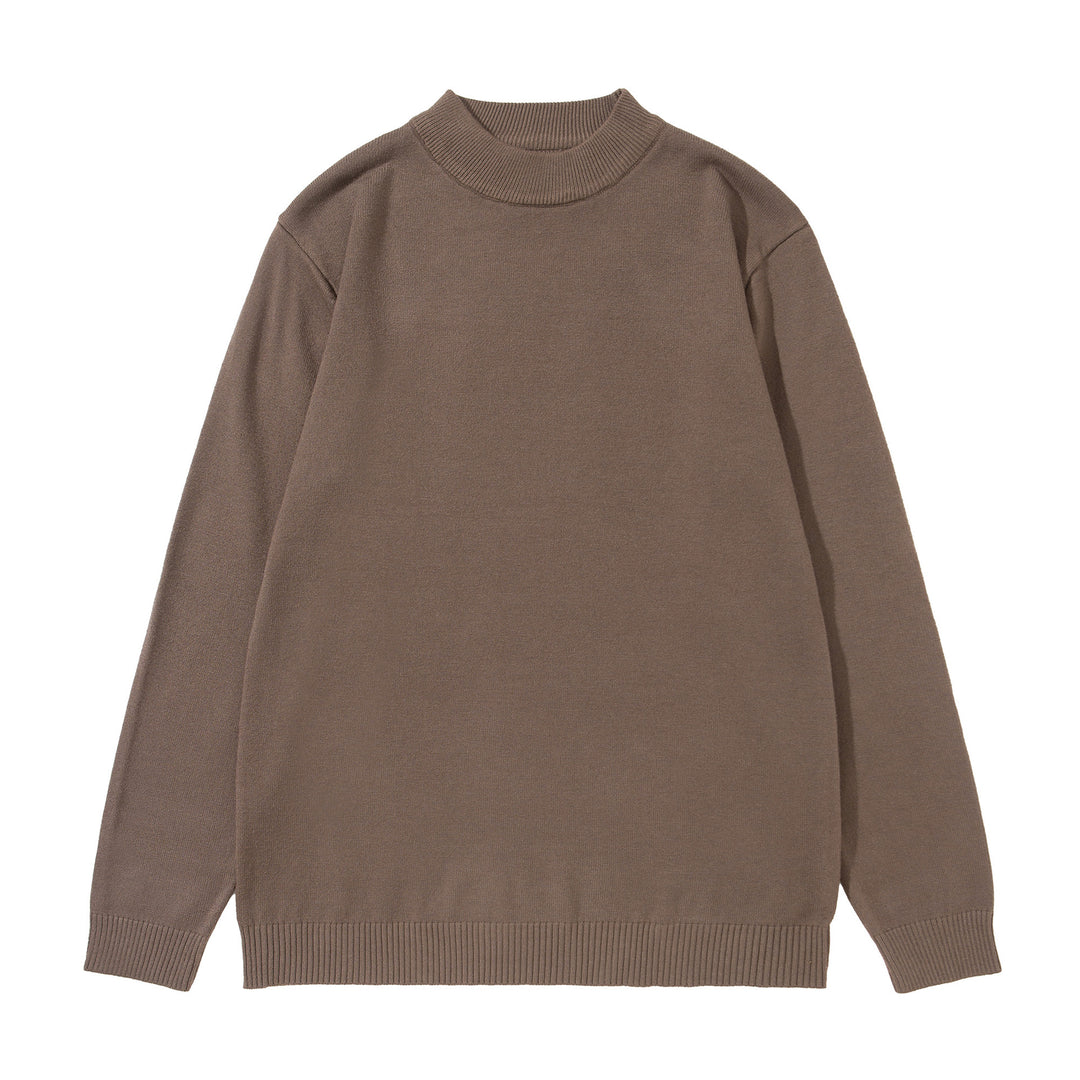 Unisex Minimalistischer Feinstrick-Mockneck mit extra breitem Rippsaum Drune