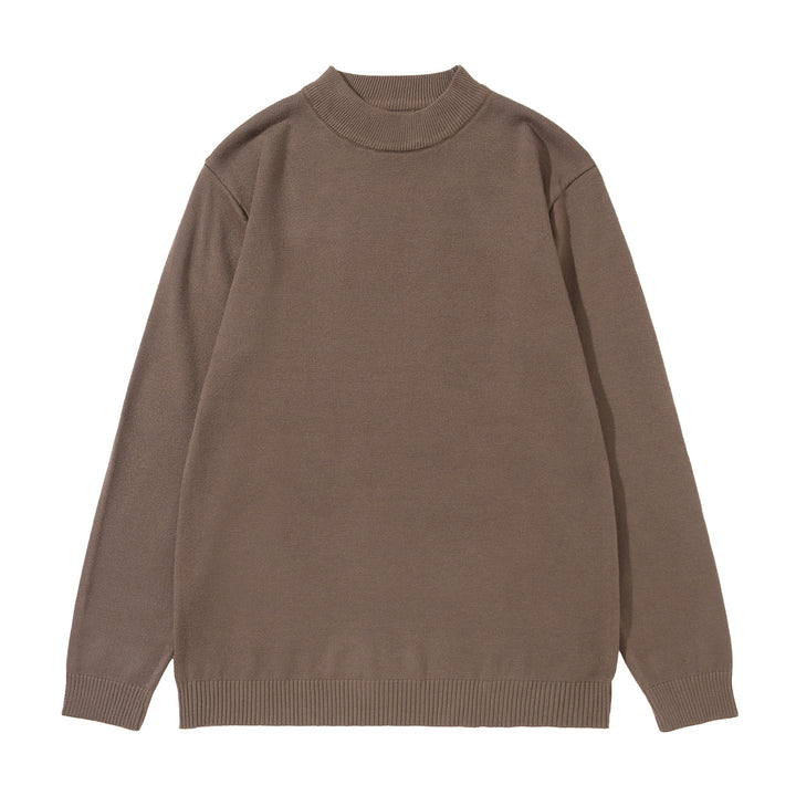 Unisex Minimalistischer Feinstrick-Mockneck mit extra breitem Rippsaum Drune