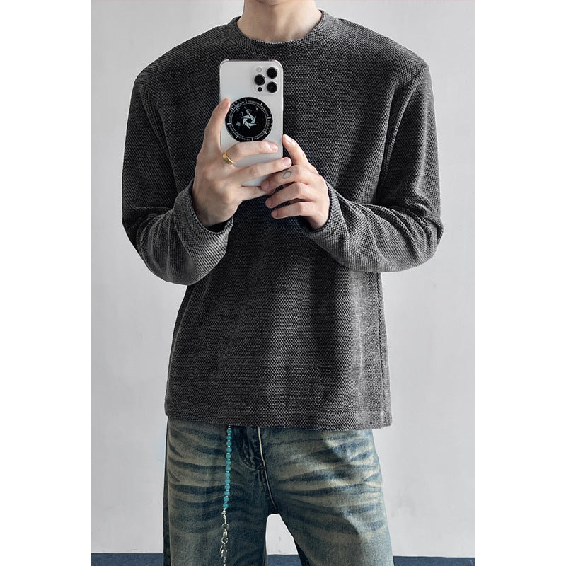 Herren Lässiger Langarm-Pullover Drune