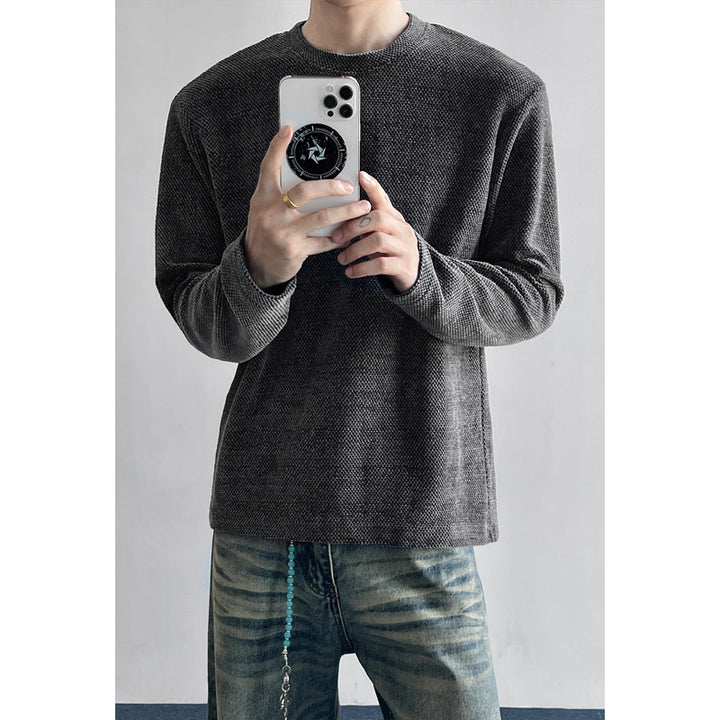 Herren Lässiger Langarm-Pullover Drune
