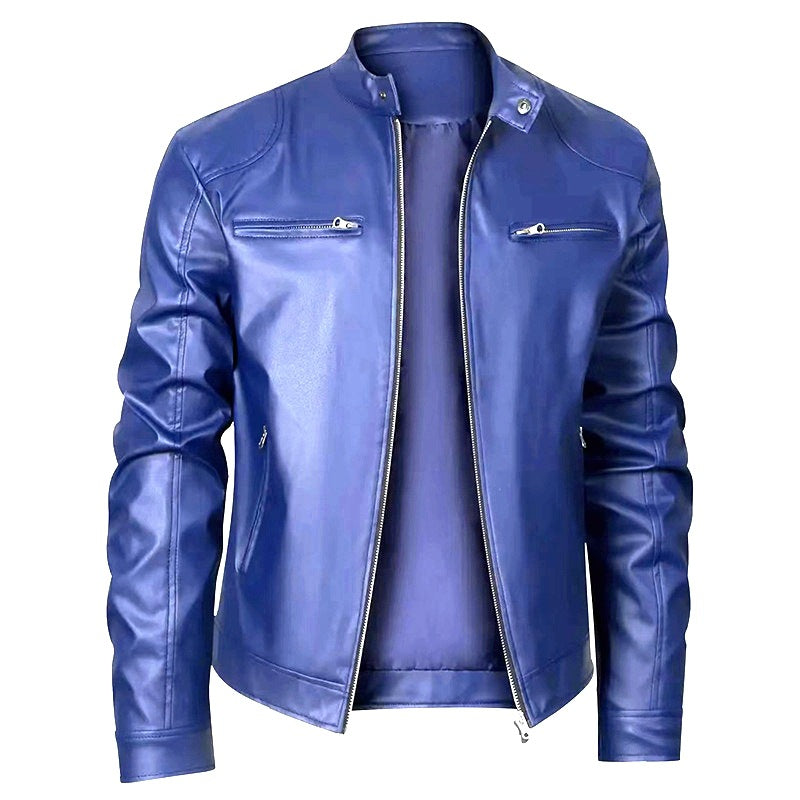 Herren Modische Lederjacke Drune