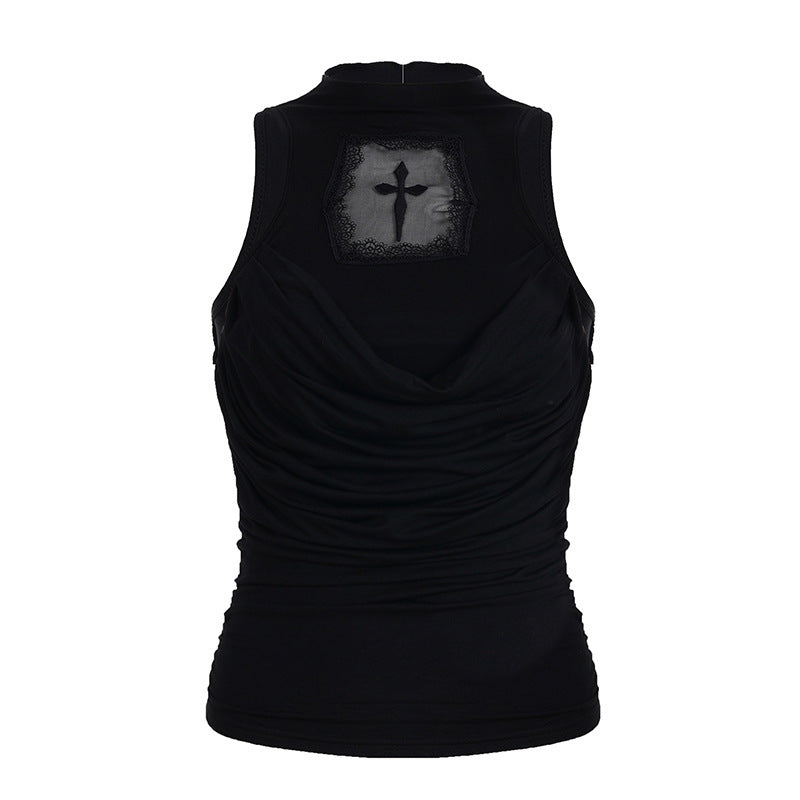 Damen elegantes Tanktop mit verspieltem Rückendetail Drune