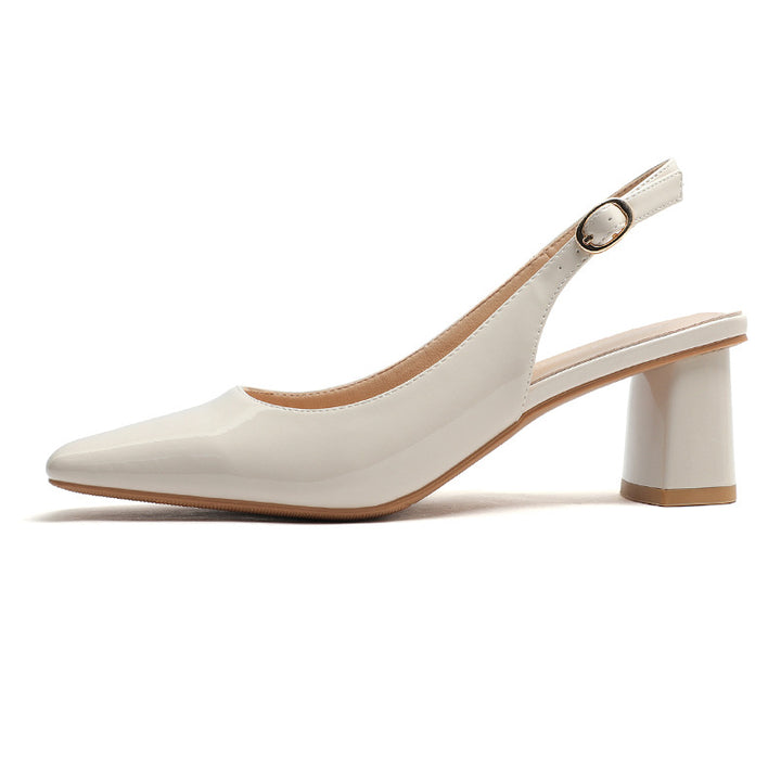 Frauen Schicke Slingback-Absätze mit Chunky Blockabsatz Drune
