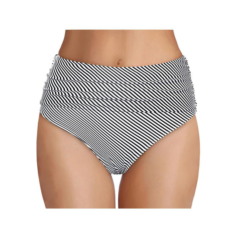 Damen Hochgeschnittene Bikinihose mit eleganter Raffung Drune