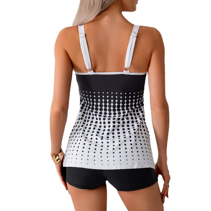 Damen Tankini-Set mit sportlichem Schnitt und elegantem Punktenmuster Drune