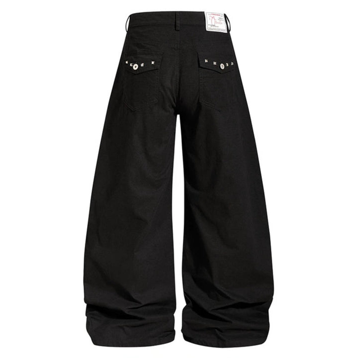 Damen Weite Culotte‑Hose mit hohem Bund, Taschen‑Details und markanten Teilungsnähten Drune