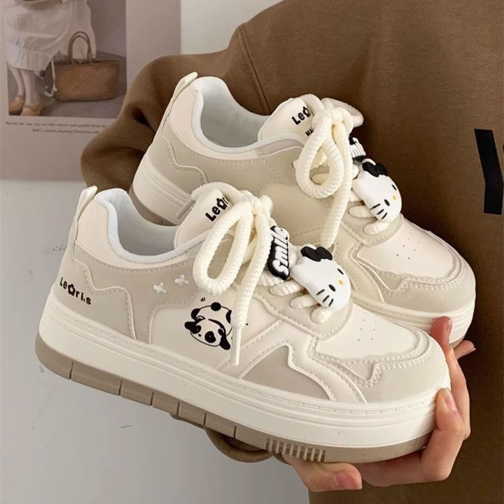 Damen Chunky-Sneaker mit Panda-Motiv, gepolstertem Innenfutter und robuster Profilsohle Drune
